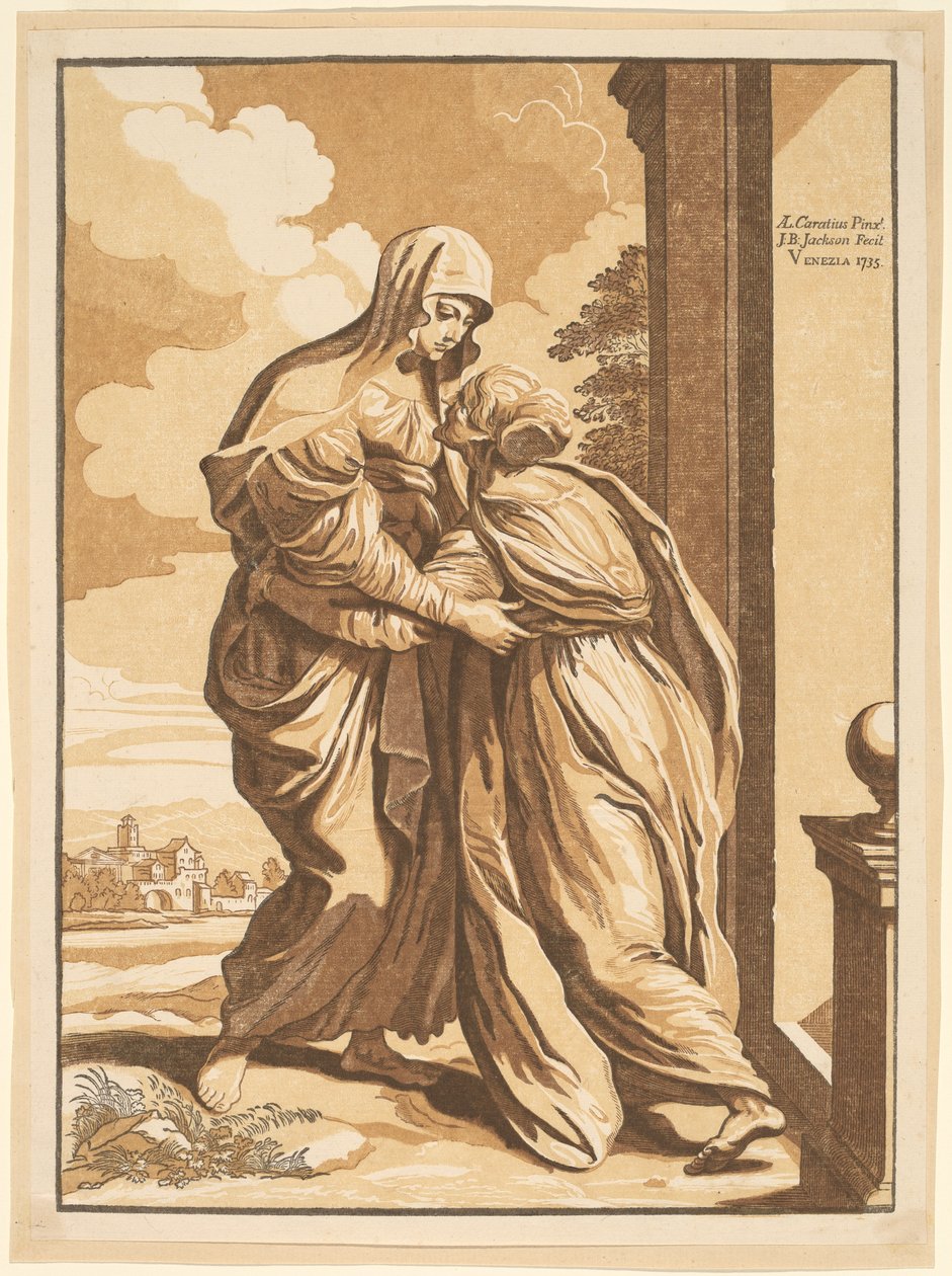 The Visitation by John Baptist Jackson, after Annibale Carracci
