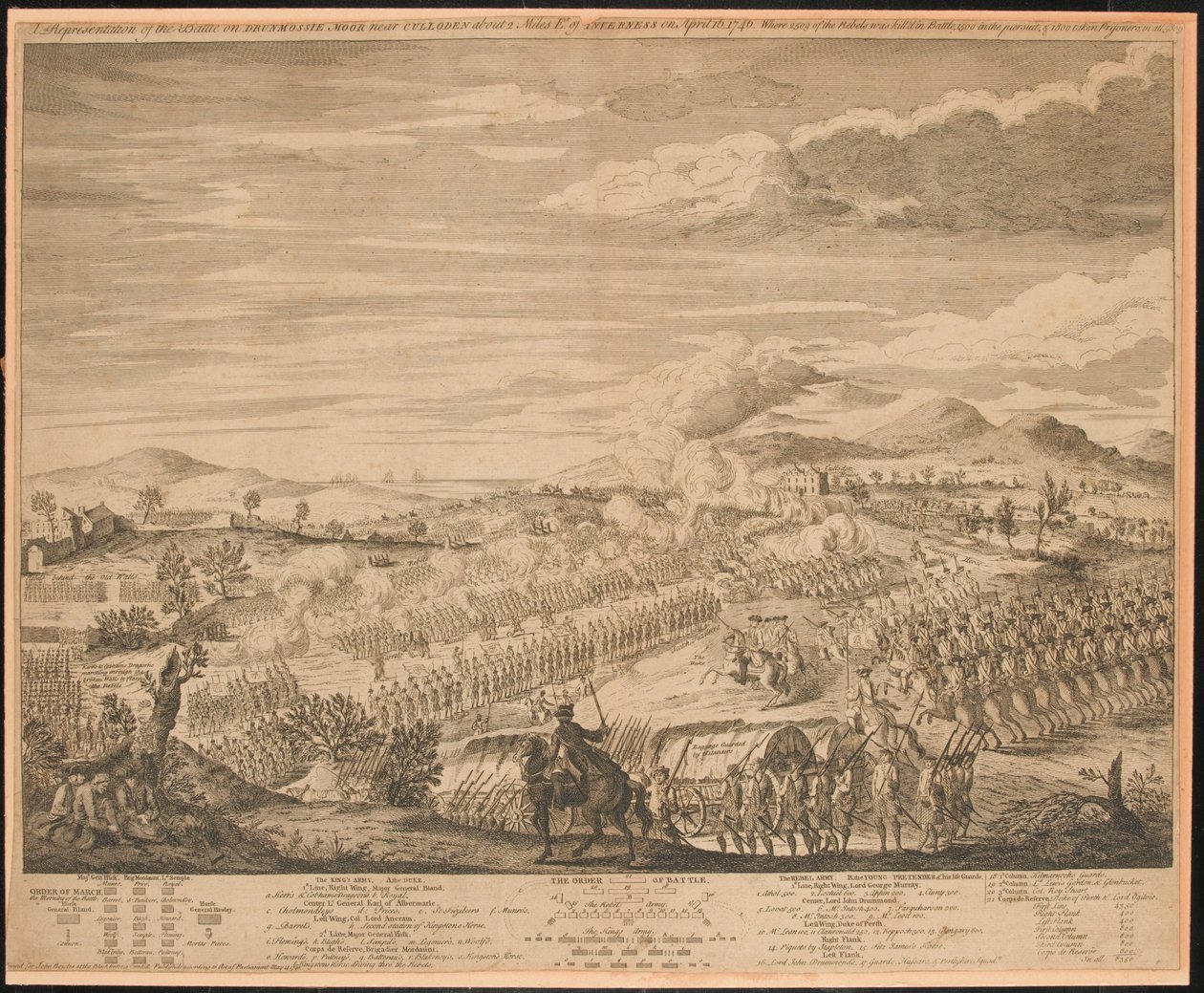 A Representation of the Battle on Drunmossie Moor near Culloden, 16 April 1746 by John Bowles