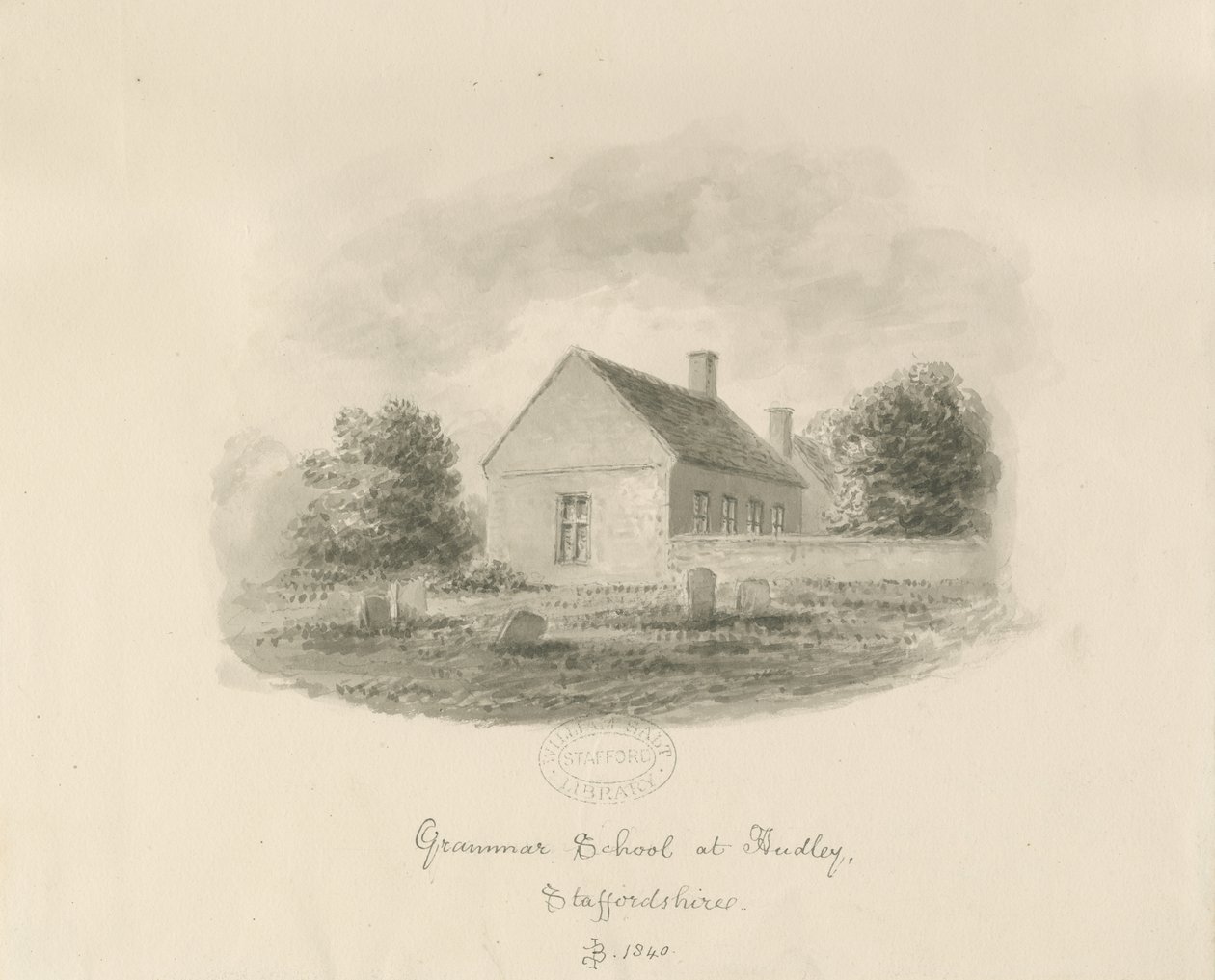 Audley Grammar School by John Buckler