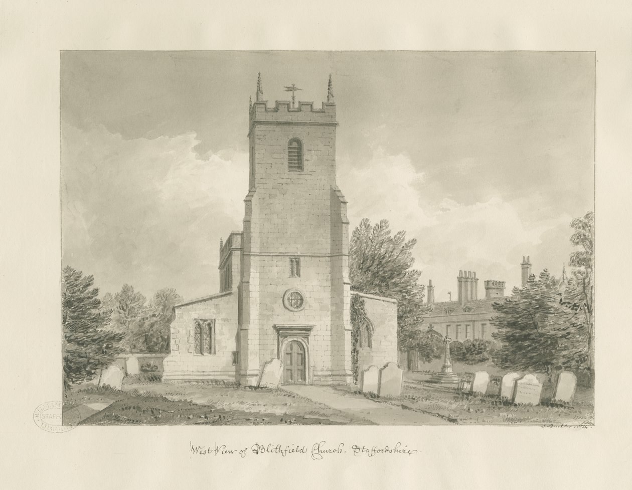 Blithfield Church by John Buckler