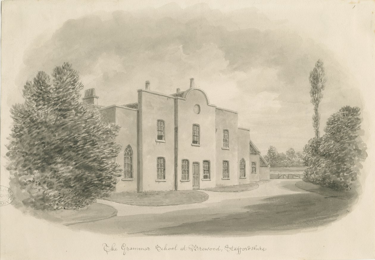 Brewood Grammar School by John Buckler