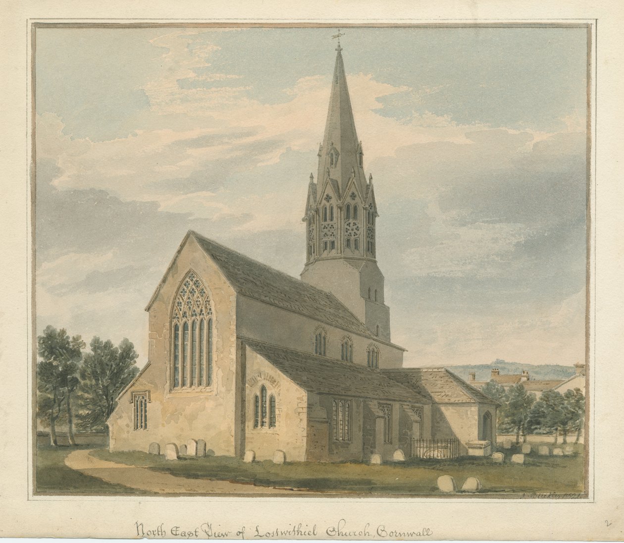 Lostwithiel Church, Cornwall by John Buckler