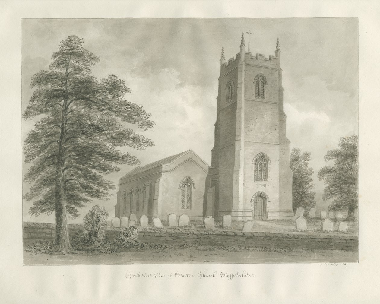 Ellastone Church by John Buckler