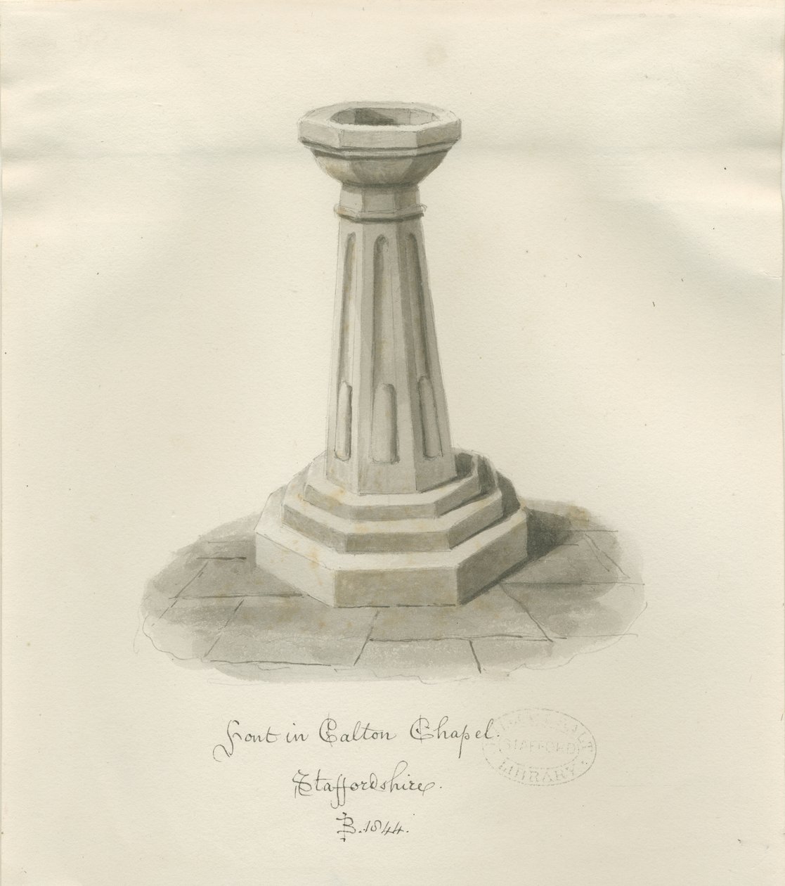 Font in Calton Chapel - Now 