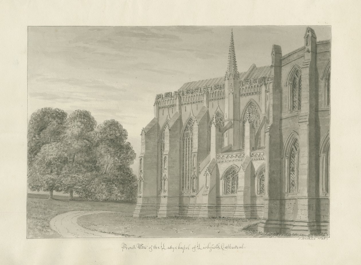 Lichfield Cathedral - North View by John Buckler