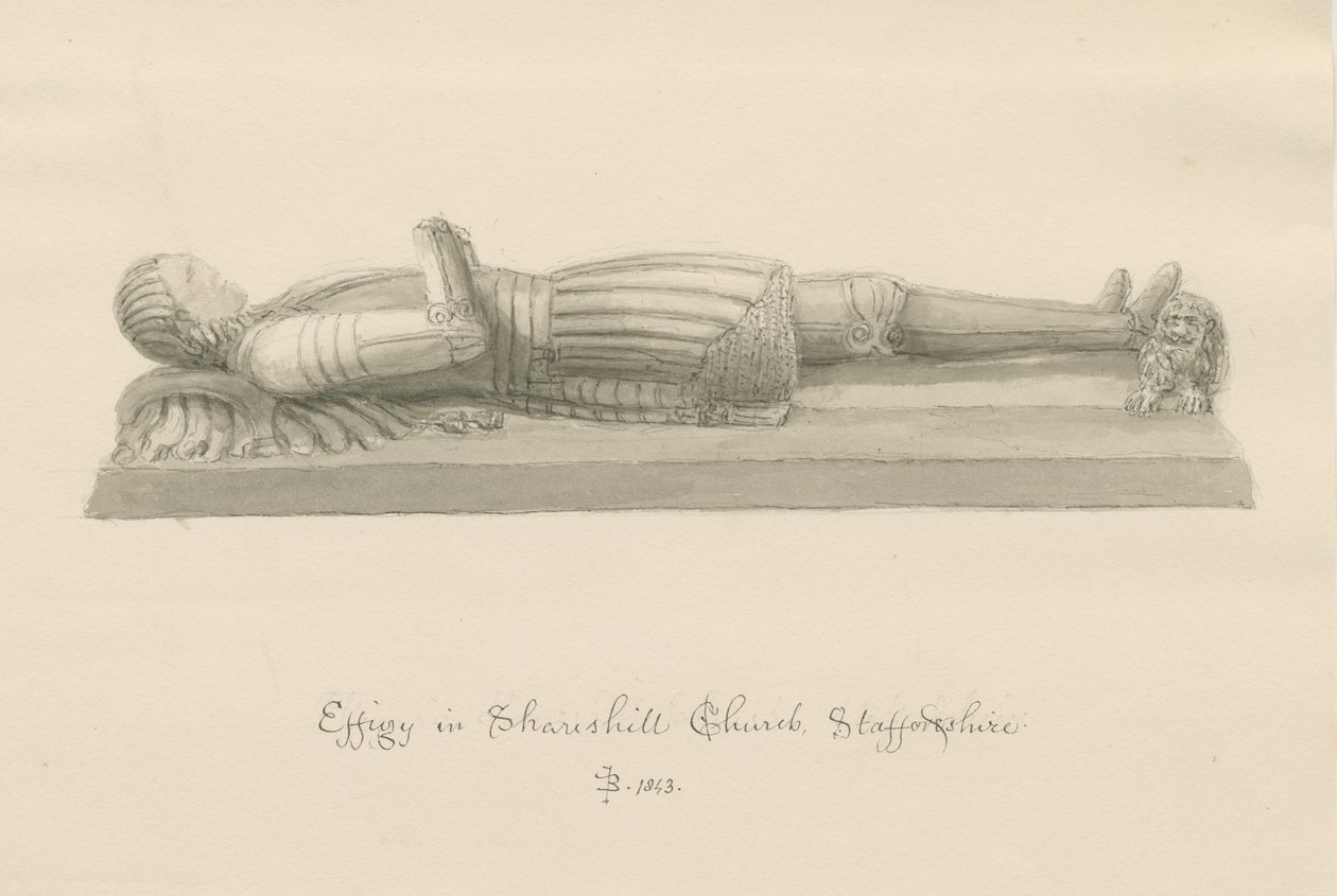 Shareshill Church - Monumental Effigy to Sir Humphrey Swynnerton by John Buckler