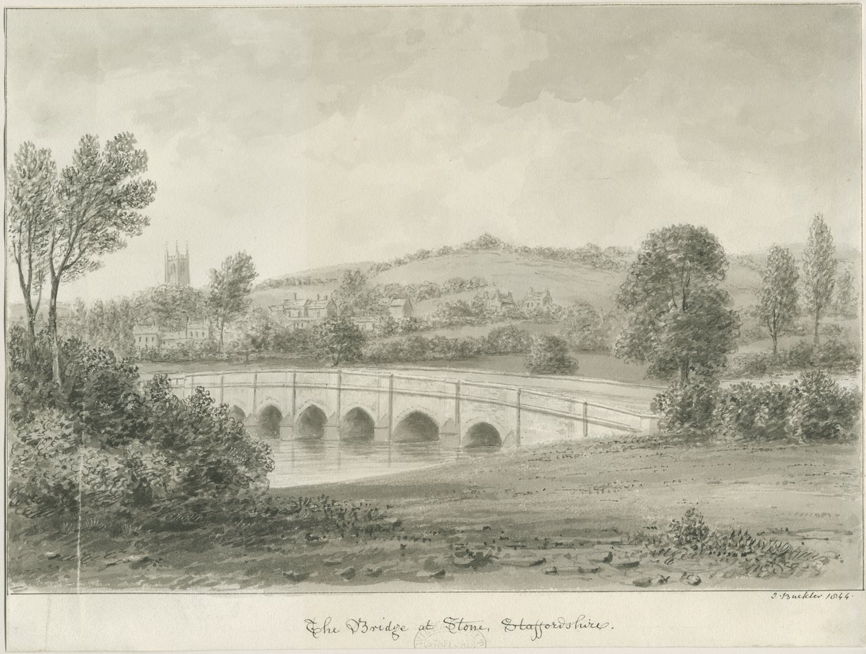Stone - Bridge over the River Trent by John Buckler