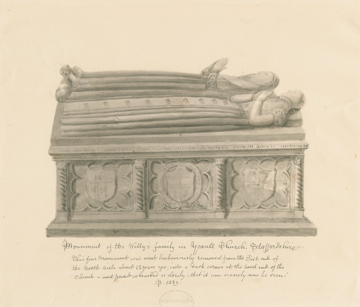 Yoxall Church - Monument of the Welly