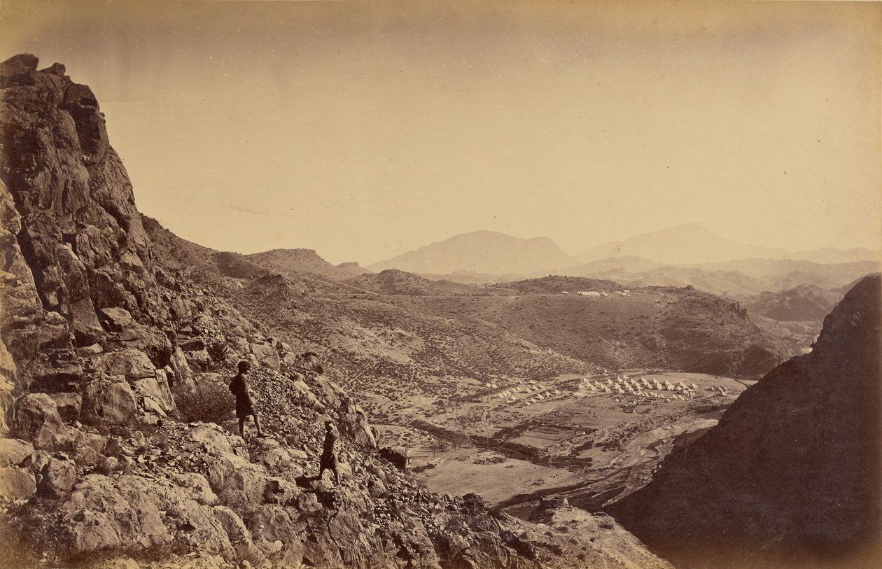 View from a Little Below the Fort, Showing Sunga from Which the Enemy Kept Up a Very Harassing Fire on the Advancing Columns by John Burke