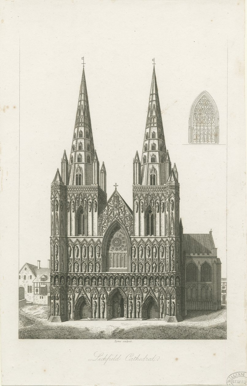 Lichfield Cathedral - West Front by John Byrne