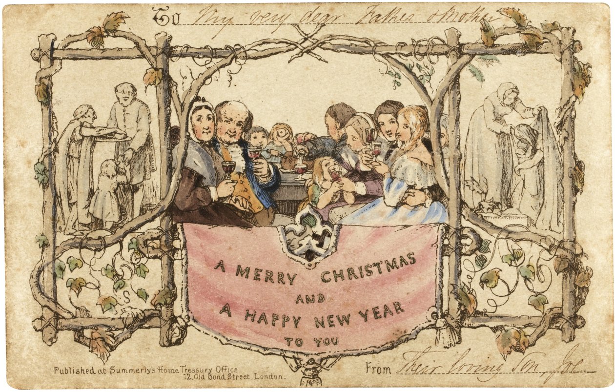 The First Christmas Card, 1843 by John Callcott Horsley