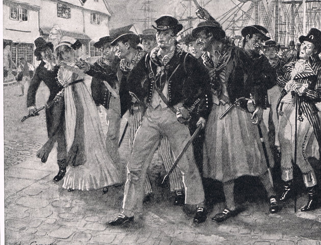Naval Mutineers Ashore, illustration from 