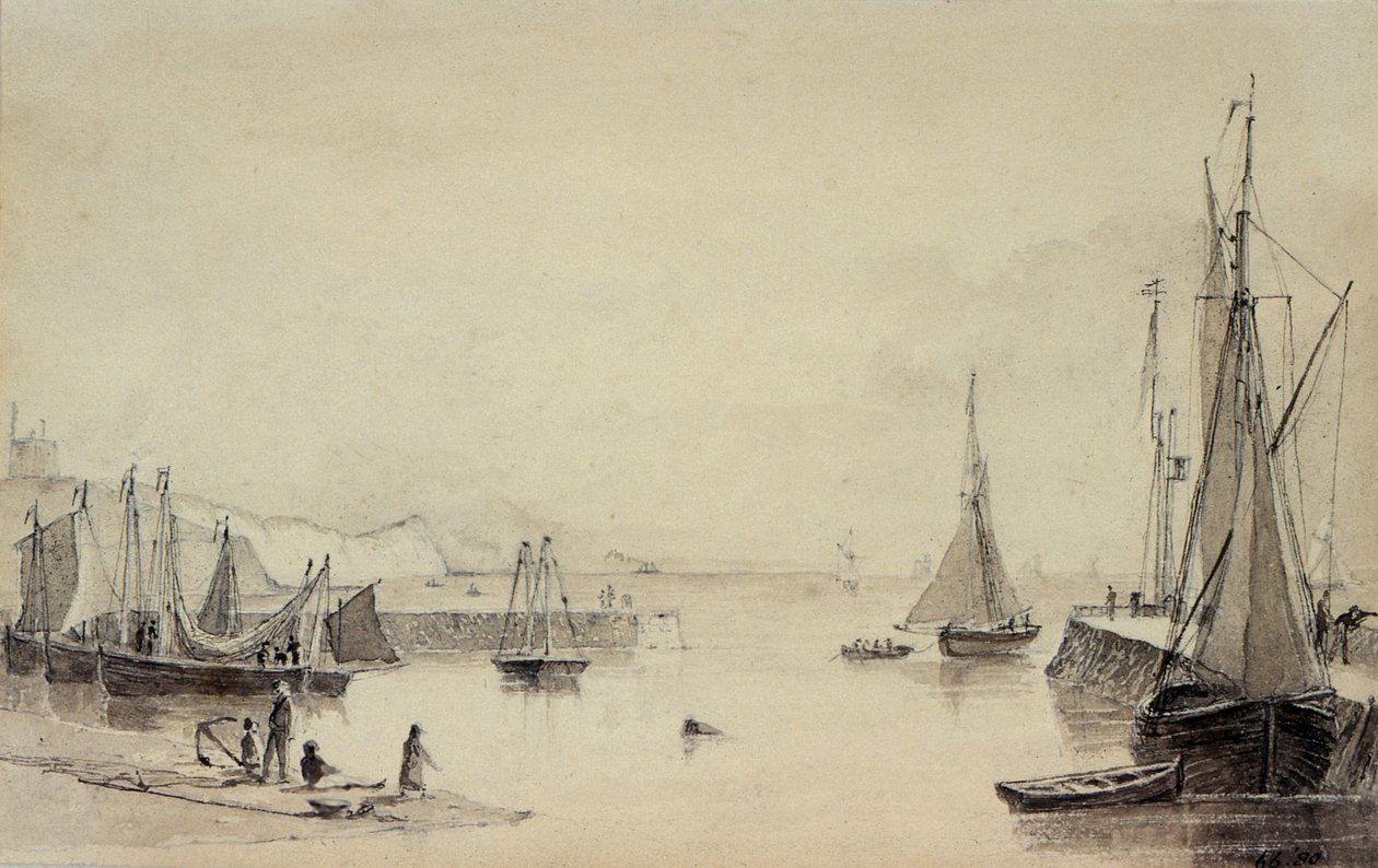 Folkestone Harbour with Shipping, Shakespeare