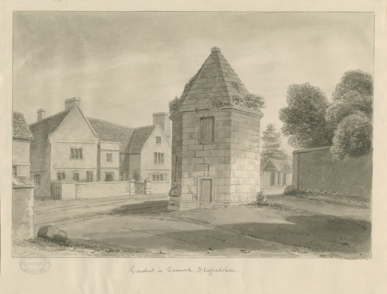 Cannock Town - Conduit by John Chessell Buckler
