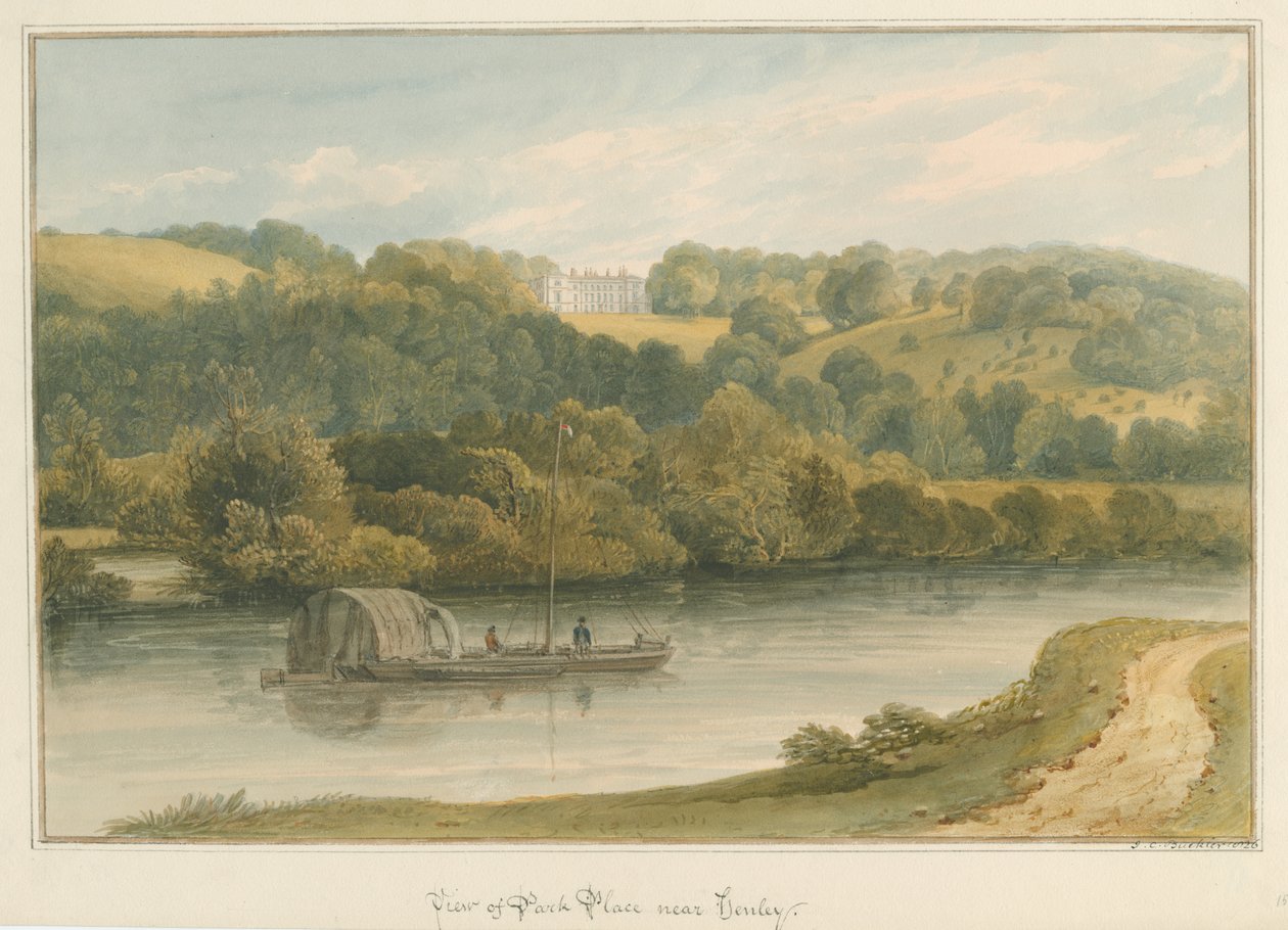 Oxfordshire - Henley upon Thames - Park Place, 1826 by John Chessell Buckler