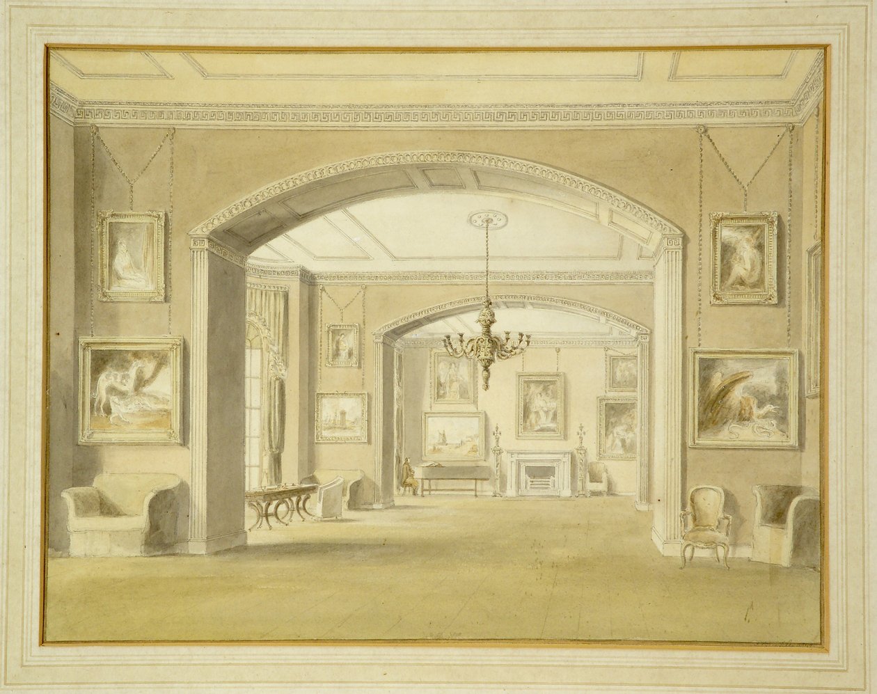Picture Gallery at Tabley House by John Chessell Buckler