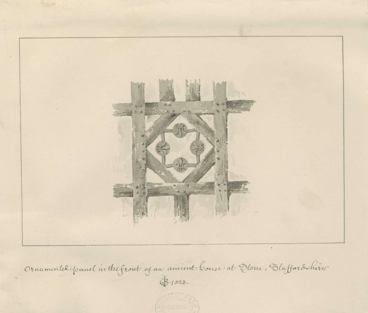 Stone - Ornamental Panel on an Ancient House by John Chessell Buckler