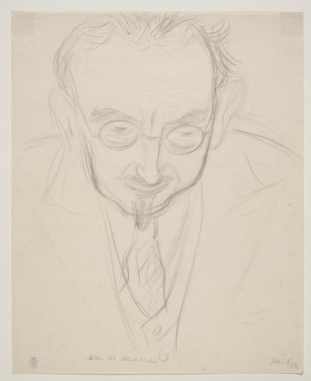 The Geographer, Professor G. Hatt. Bust Portrait Facing Forward by John Christensen