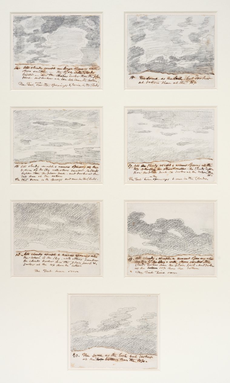 Cloud studies (after Alexander Cozens