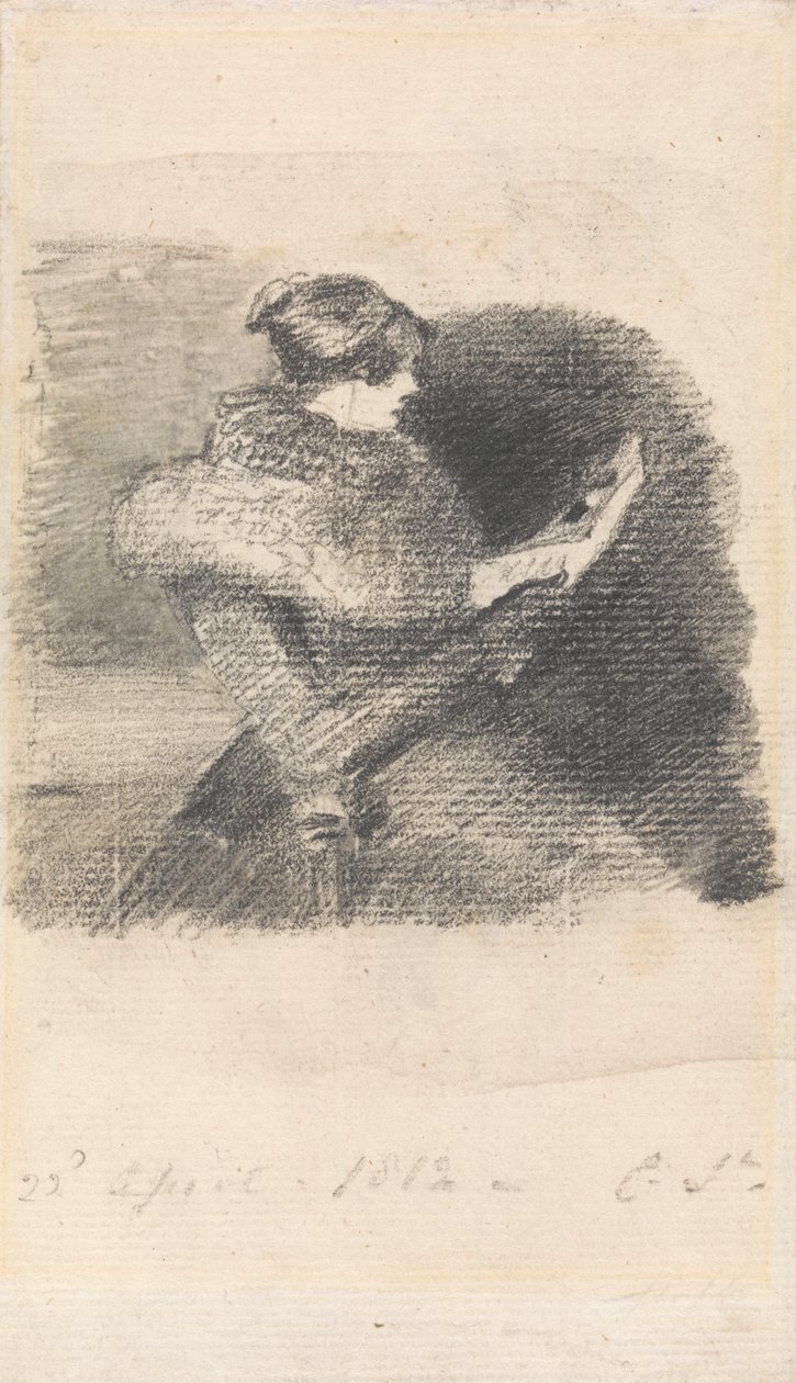 Mary Constable Reading by John Constable: Fine art print
