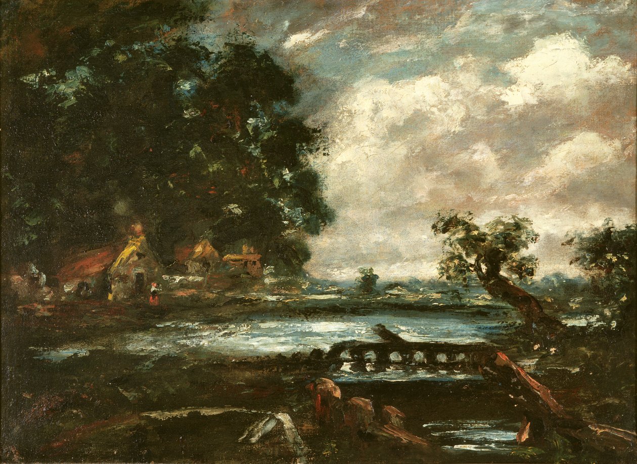 Study for The Leaping Horse (View on the Stour) by John Constable