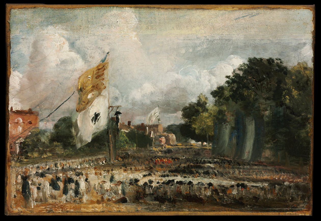 The Celebration in East Bergholt of the Peace of 1814 Concluded in Paris between France and the Allied Powers by John Constable