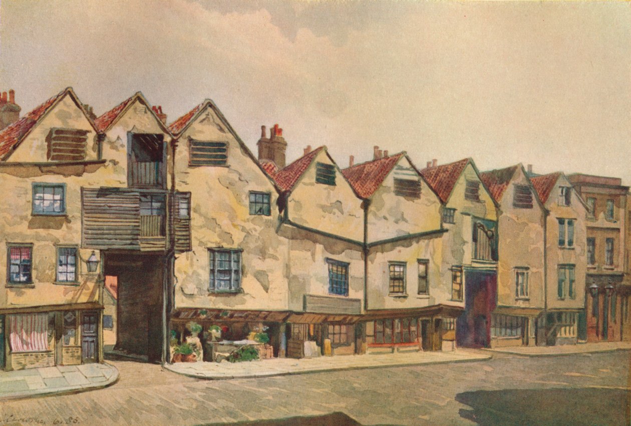 Ancient Tenements in Bermondsey Street, Bermondsey, London, 1886-1926 by John Crowther