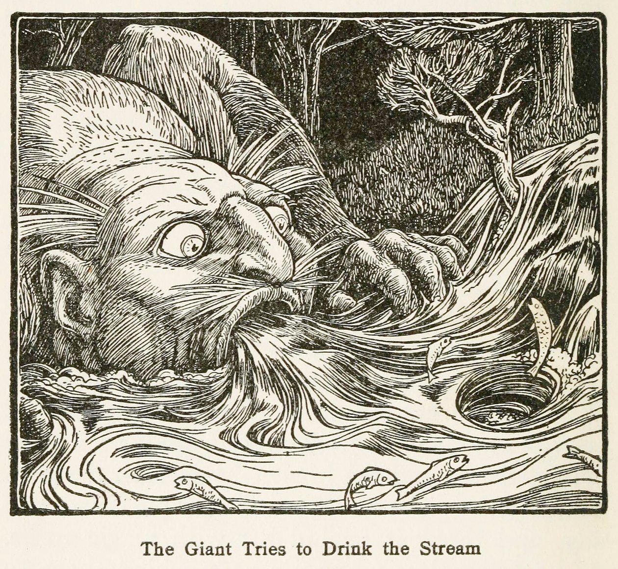The Giant Tries to Drink the Stream, from Europa