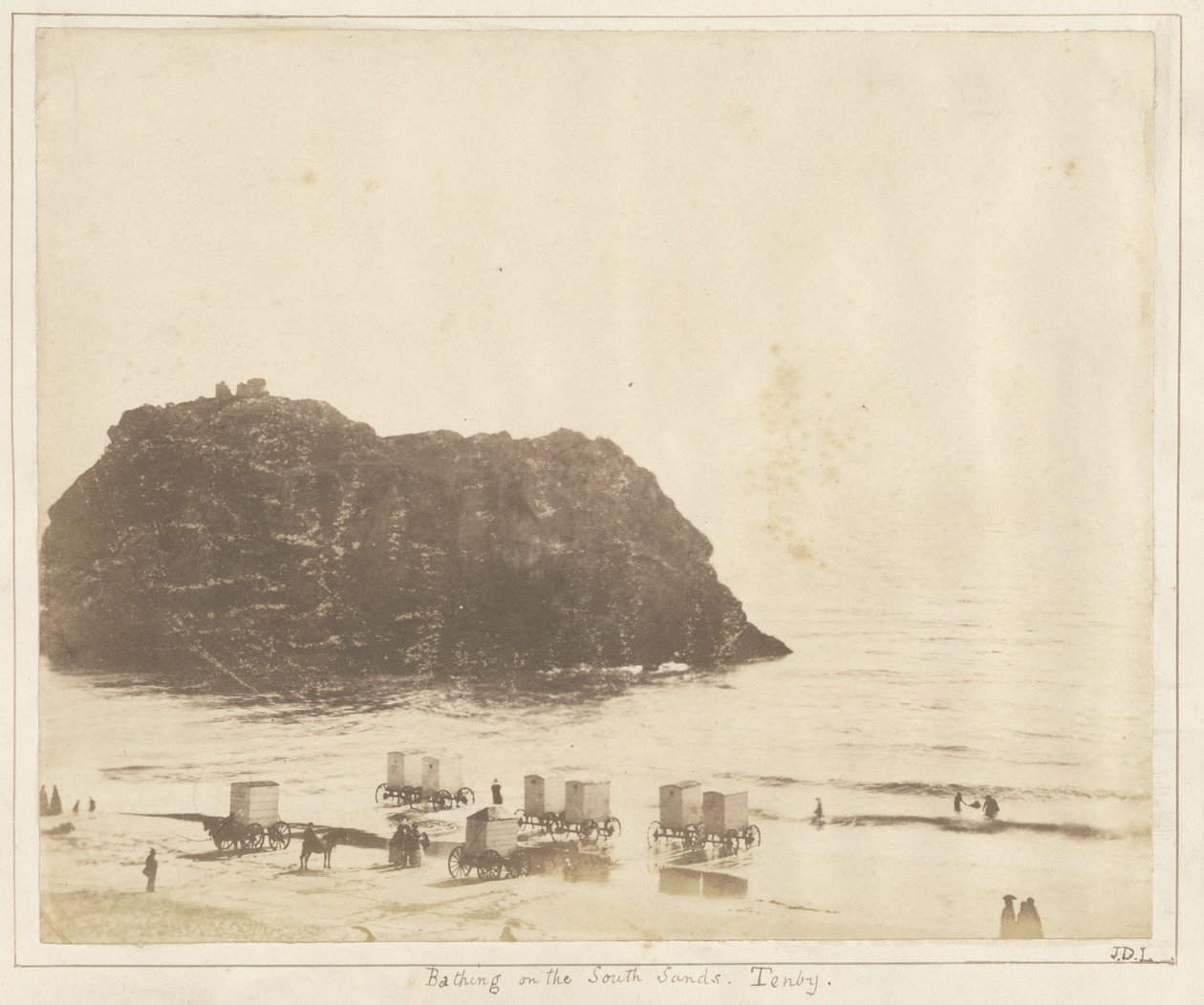 Bathing on the South Sands, Tenby by John Dillwyn Llewelyn