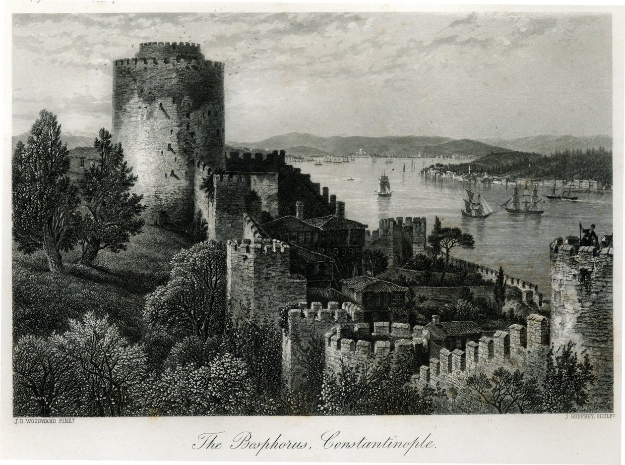 The Bosphorus, Constantinople, engraved by J. Godfrey by John Douglas Woodward
