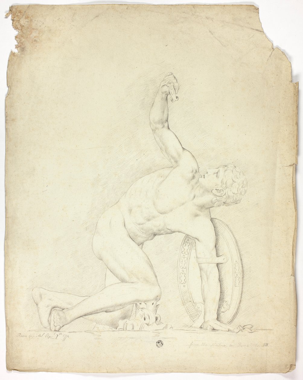 Wounded Warrior from the Statue in Rome by John Downman
