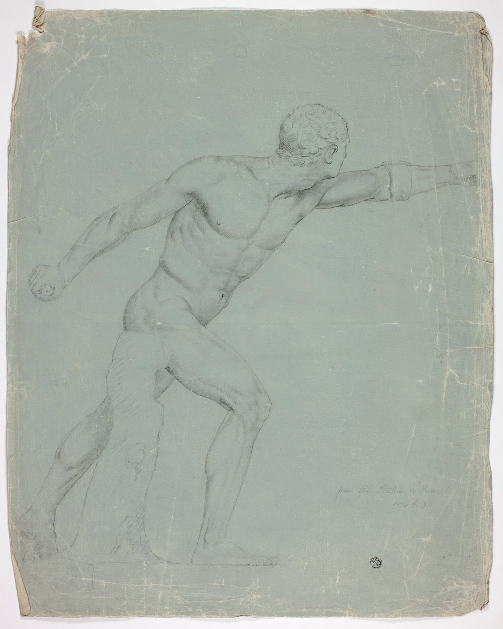 The Borghese Gladiator from the Statue in Rome by John Downman