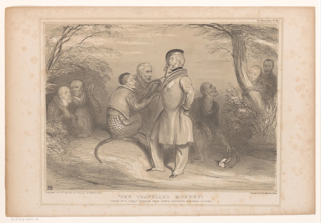 Lord Palmerston in the Land of the Monkeys (The Travelled Monkey) by John Doyle