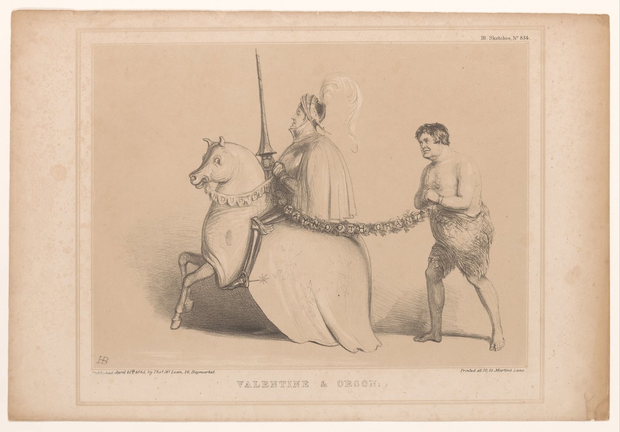 Caricature with Prime Minister Robert Peel and Daniel O
