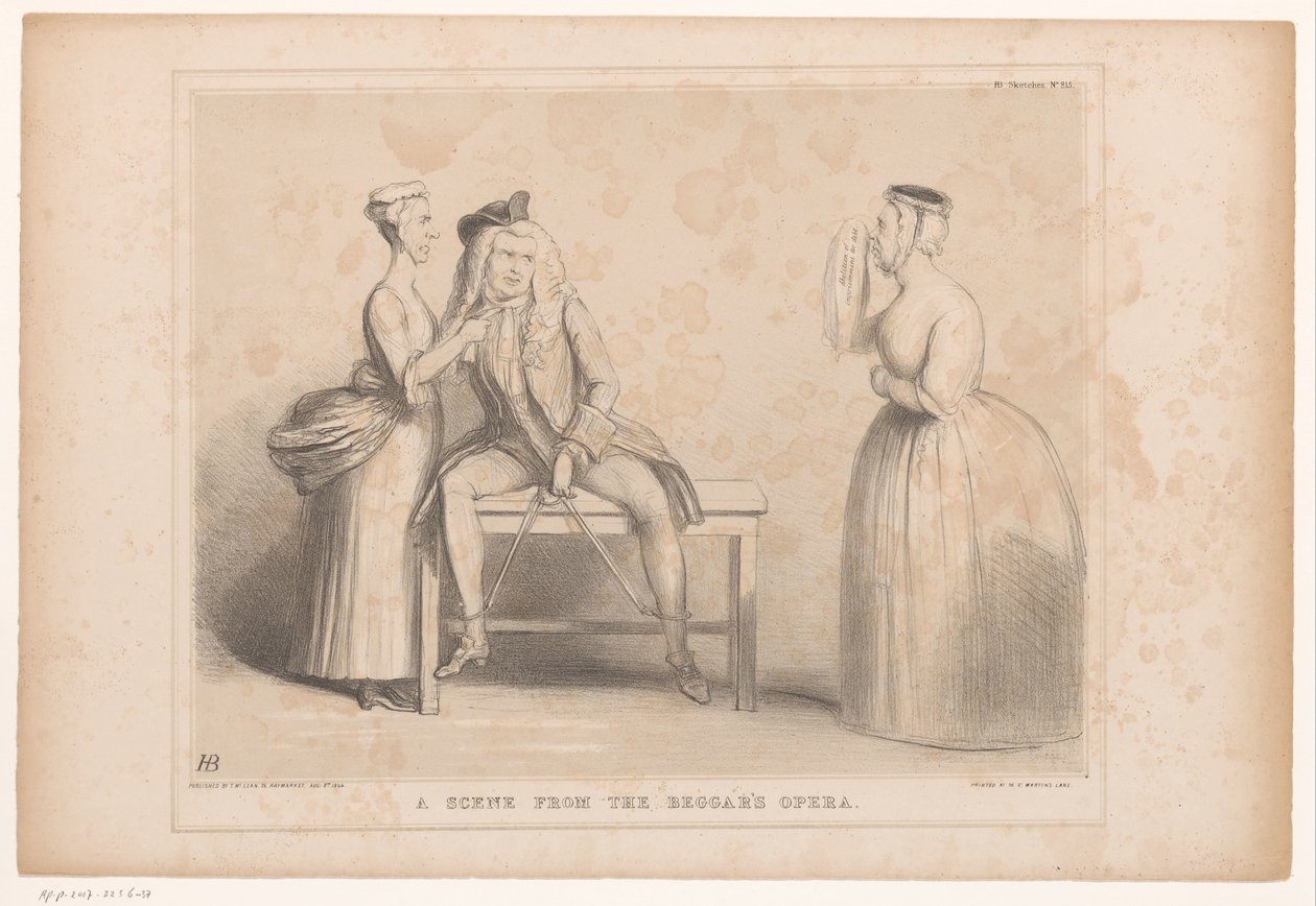 Caricature with Scene from The Beggar