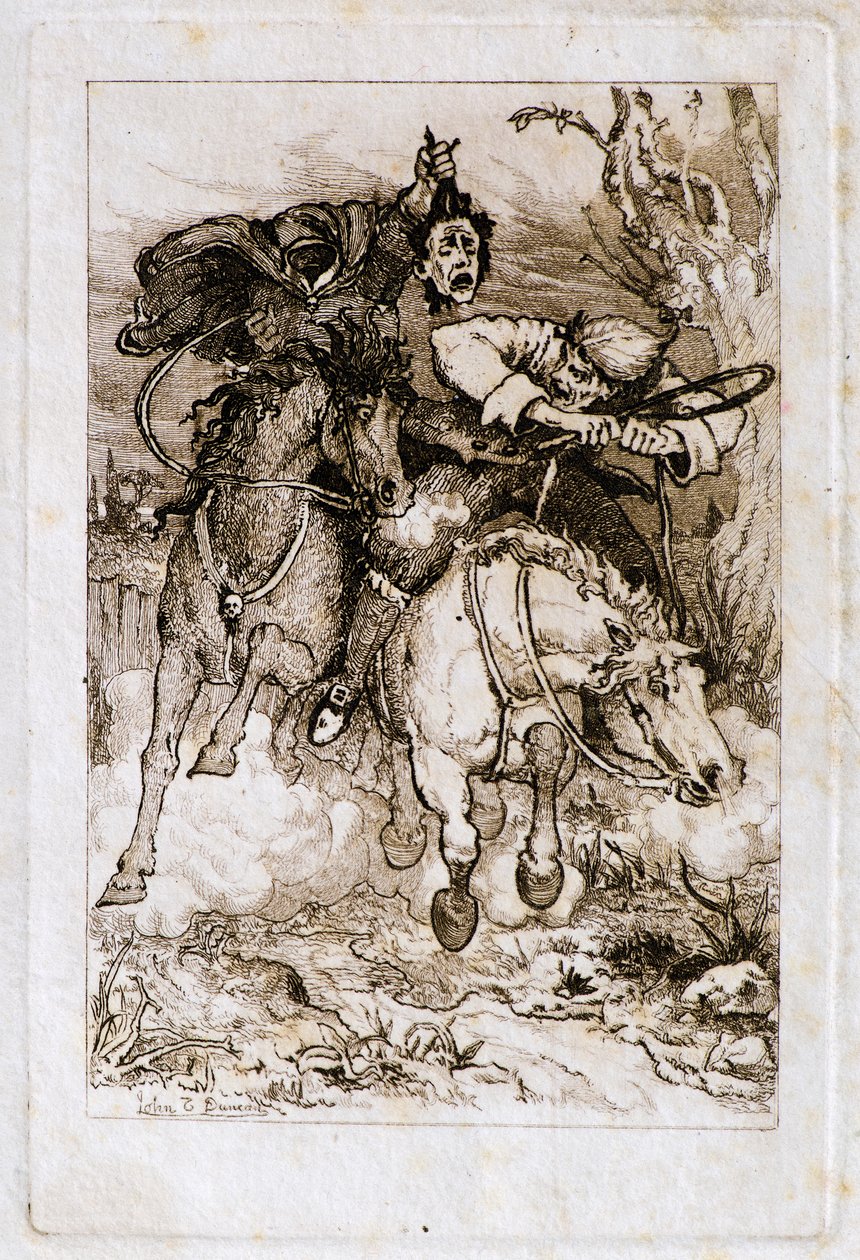Two Galloping Horsemen [one carrying his own head] by John Duncan