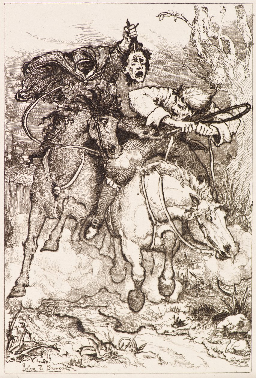 Two Galloping Horsemen [one carrying his own head] by John Duncan