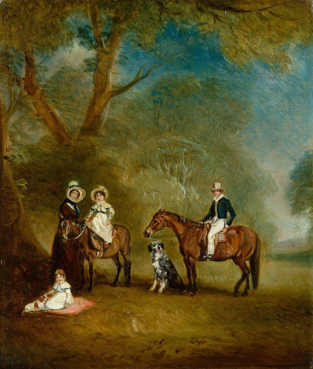The Pares Family of Hopwell in a Wooded Landscape by John E. Ferneley