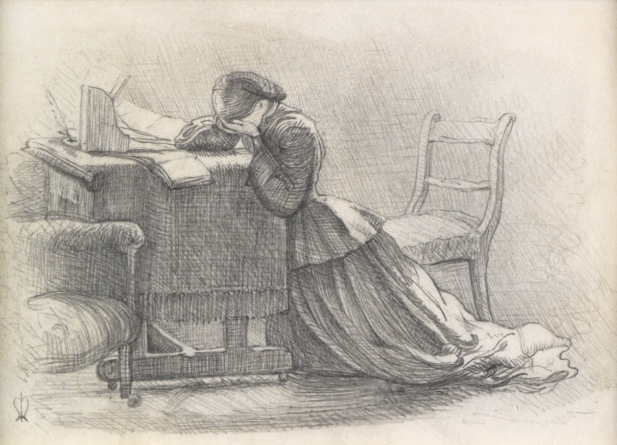 A Wife - Illustration to a Poem by John Everett Millais