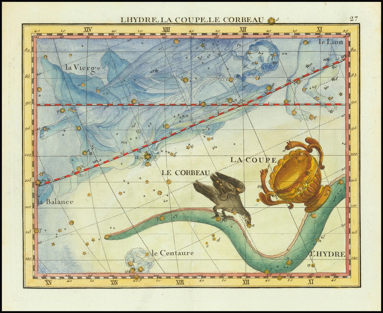 Hydra, Crater, Virgo by John Flamsteed