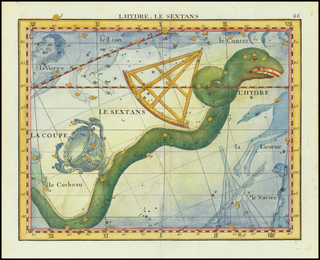 Hydra and Sextant by John Flamsteed
