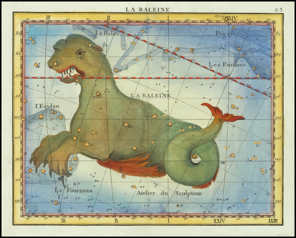 1776 - John Flamsteed - La Baleine (Cetus) by John Flamsteed