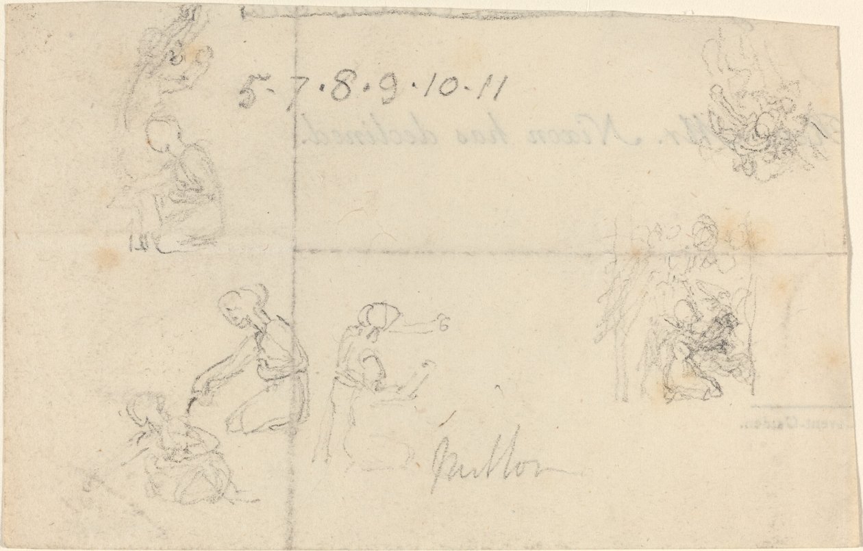 Studies of Women Kneeling by John Flaxman