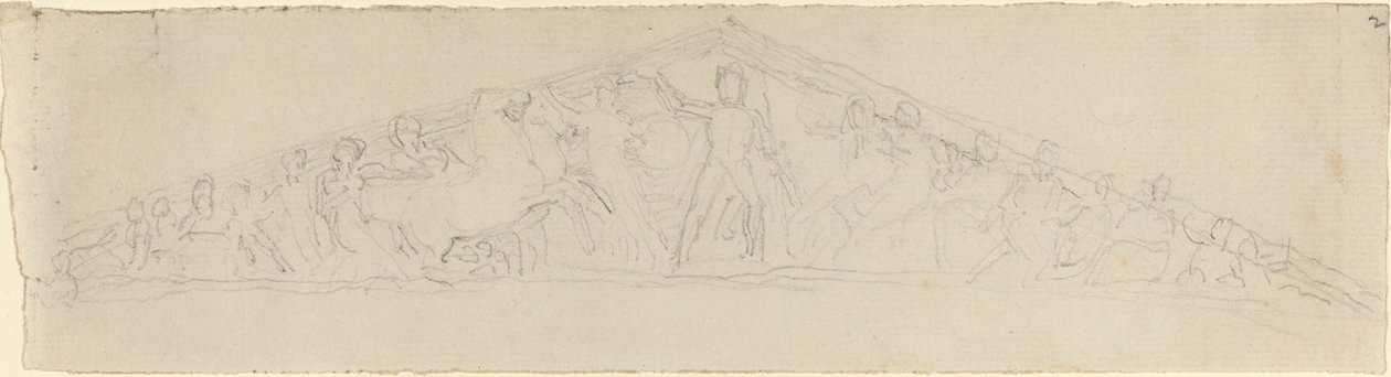 Study for Reconstruction of West Pediment of the Parthenon by John Flaxman
