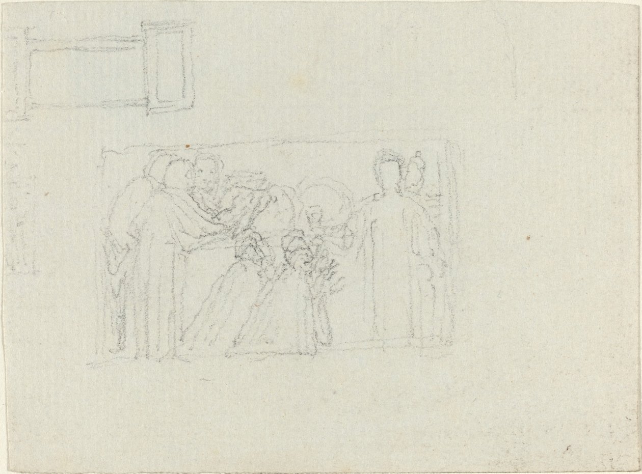 Study for a Monument to a Clergyman (recto and verso) by John Flaxman