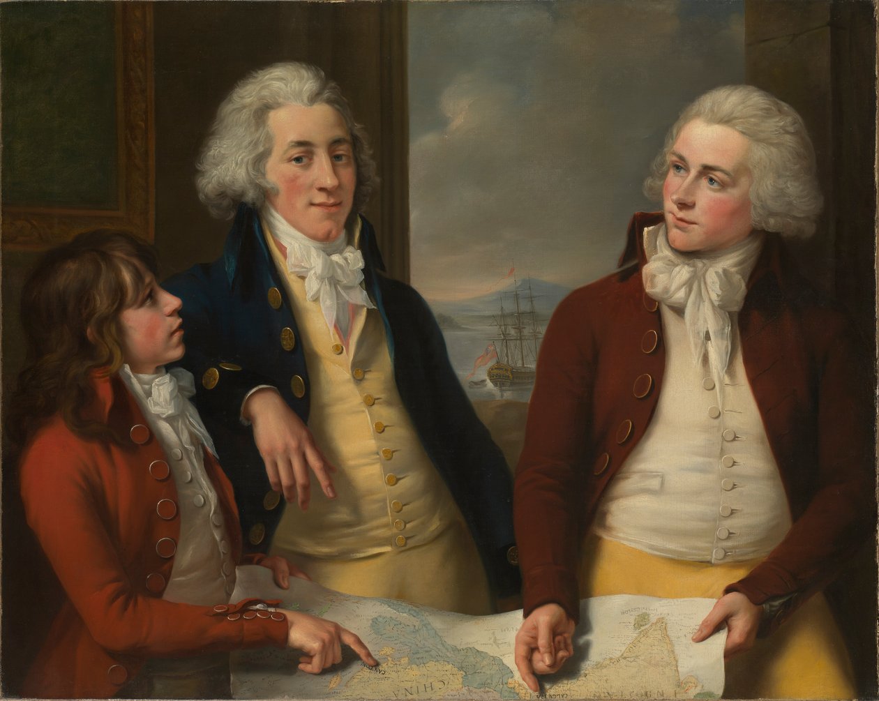 The Money Brothers: William (1769-1834), James (1772-1833) and Robert Taylor (1775-1803) by John Francis Rigaud