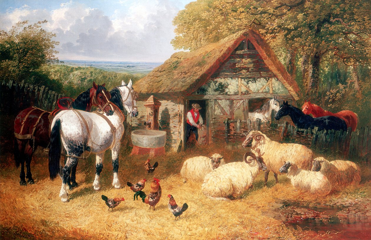 Farmyard scene, c. 1840-c. 1900 by John Frederick Herring II