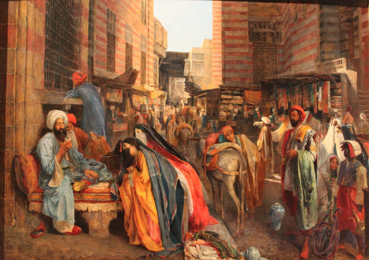 Street Scene near the El Ghouri Mosque in Cairo by John Frederick Lewis