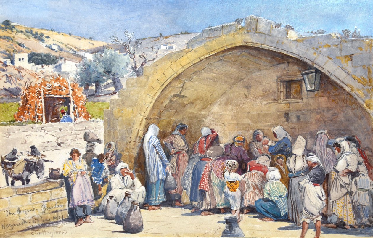 The Fountain of the Virgin at Nazareth by John Fulleylove