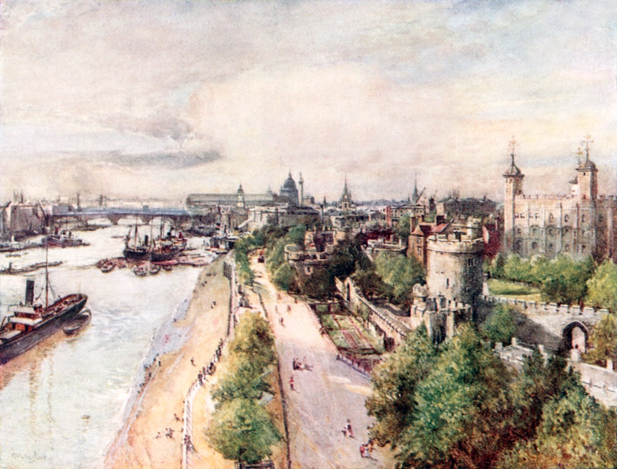 The Tower and the river by John Fulleylove